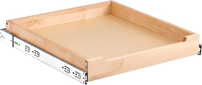VEVOR Pull Out Cabinet Organizer, 20"W x 21"D Cabinet Drawer, Soft Close Slide out Shelf, Heavy-Duty Sliding Wood Drawer, Bottom Mount Size（20.5"W x 23"D）and Side Mount Size（21"W x 23"D）