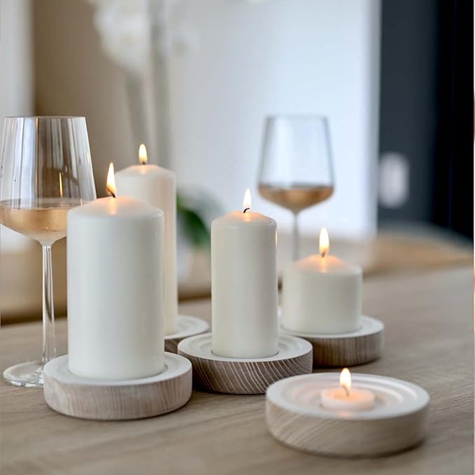 Set of 2 3x8 Inch White Pillar Candles, Dripless Unscented Solid Colored Large Cylinder Column Tall Candles for Home Backyard Gathering Dinner Table Emergency Power Outages - 90 Hour Burn Time
