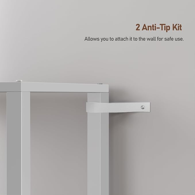 TUTOTAK Bookshelf, 4-Tier Tall Book Shelf, Narrow Bookcase for Small Space, DIY Stackable Bookshelf, for Living Room, Office, Study, Entryway, Industrial, White BS01BW004