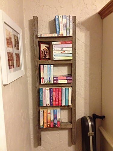 BARNWOODUSA Rustic Decorative Ladder - 100% Upcycled Wood (48" x 12" x 1.5", Rustic Red)