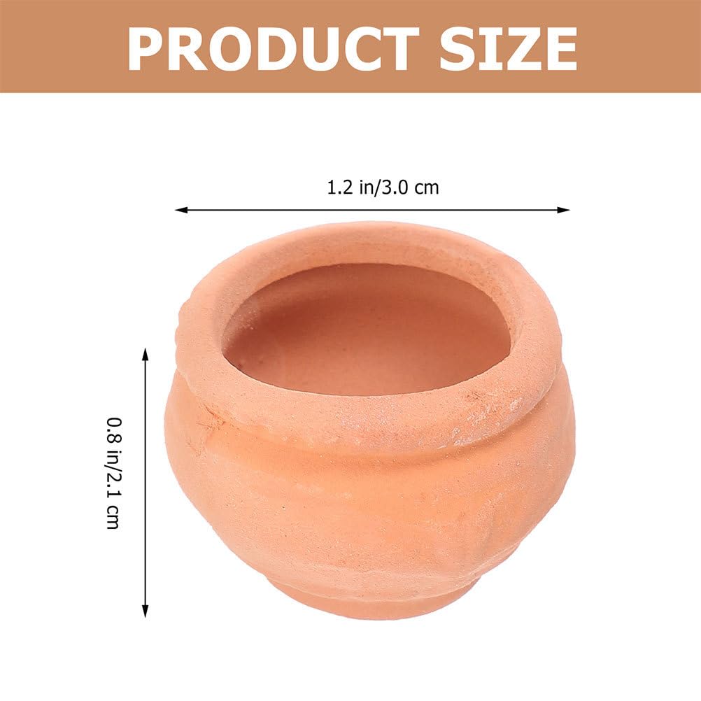 Zerodeko Mini Nursery Pots 2 Pack Lightweight Beige Terracotta Plant Containers 1.18X1.18X0.82 Inch Indoor Outdoor Garden Flower Breeding