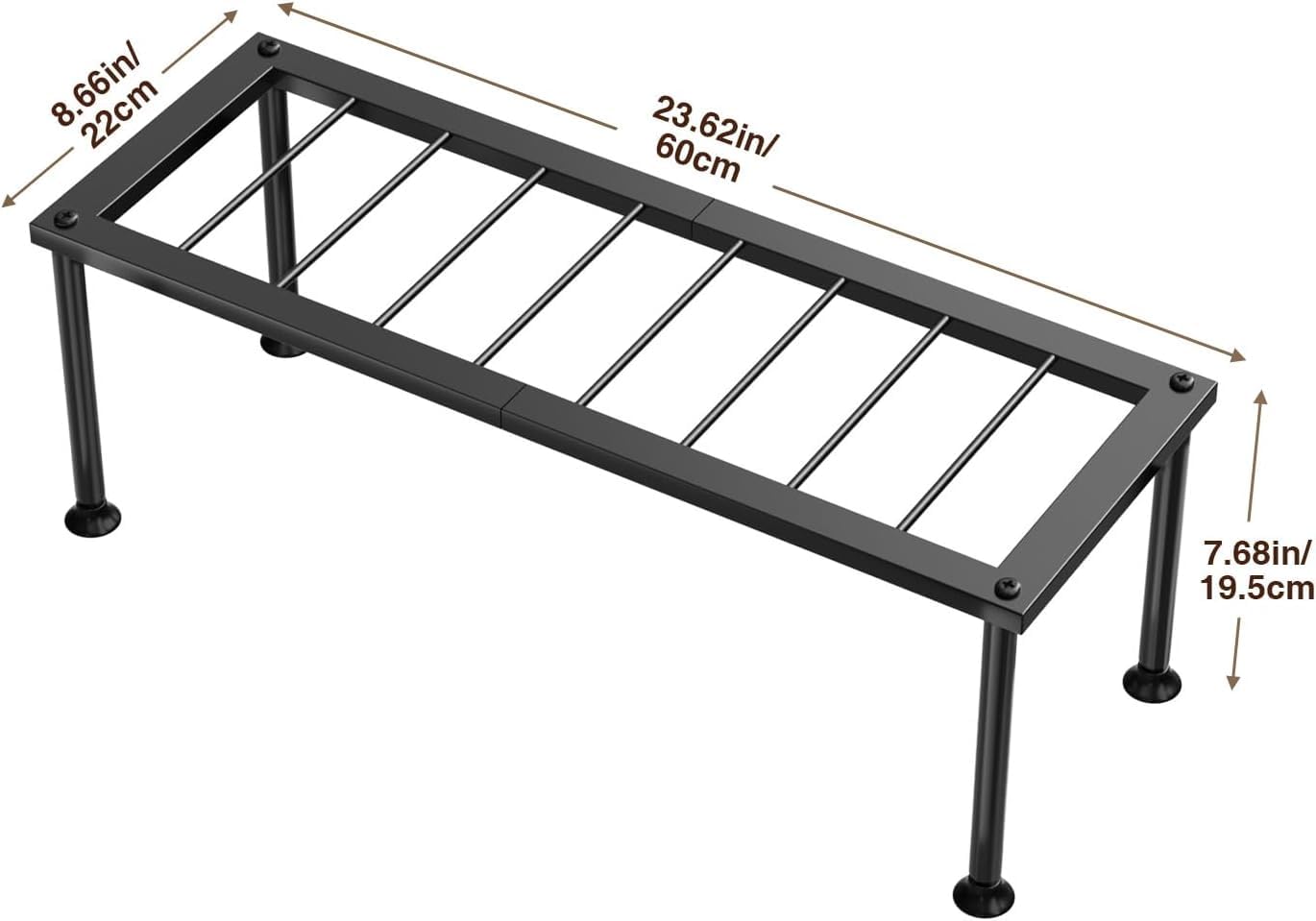 Josmimic 1 Tier Plant Stand: Ladder Plant Holder - Metal Flower Pot Stand - Heavy Duty Flower Rack for Living Room Patio Garden Corner Balcony and Courtyard.