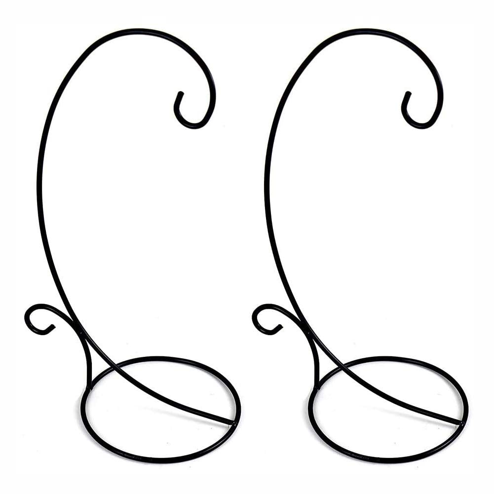 Metal Ornament Display Stand Set of 2 Tall Iron Lightweight Ornament Holder Stand for Hanging Globe Air Plant, Terrarium Plant, Witch Ball Stand for Bauble Home Party Wedding Craft Christmas Decor
