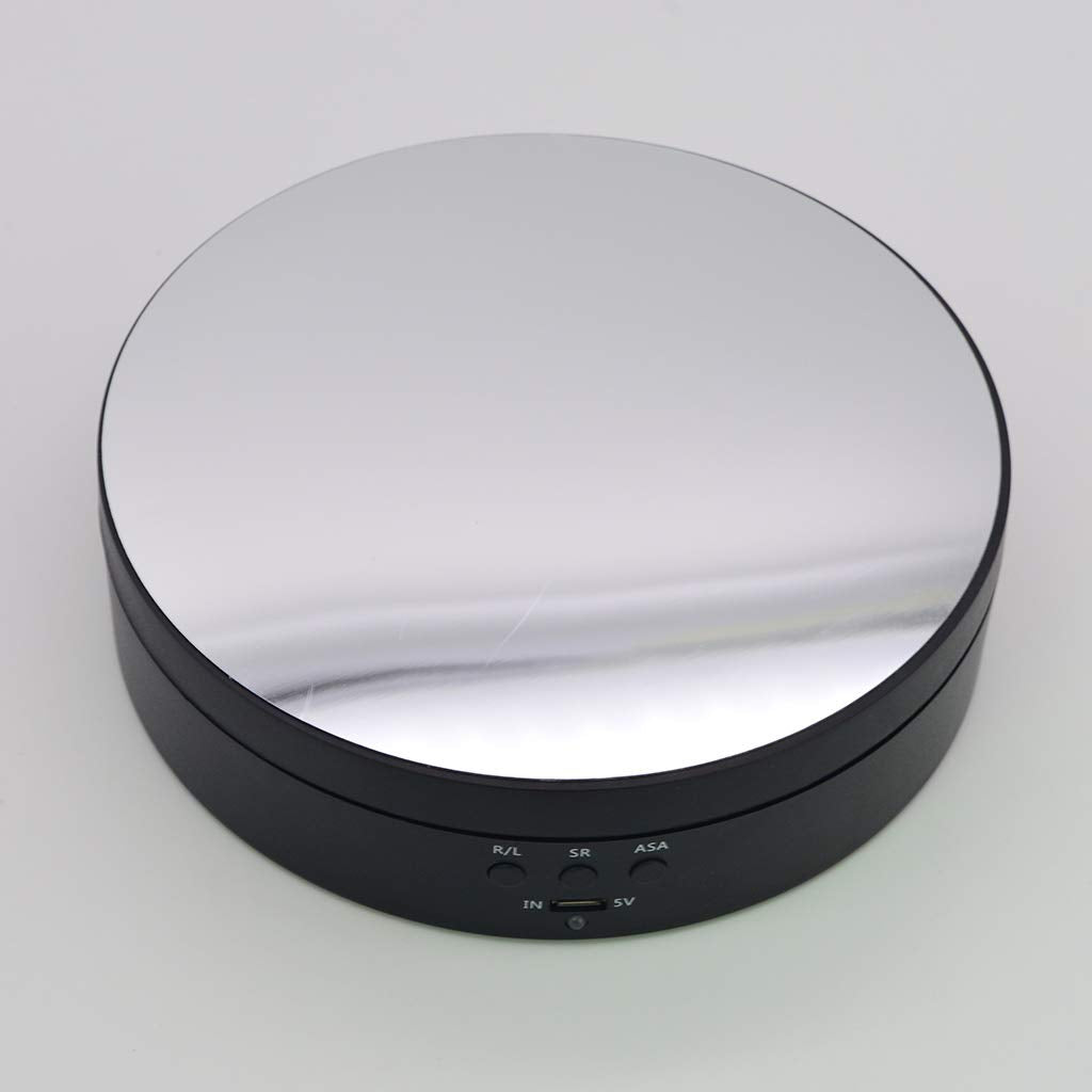 Pjeghbvop 360 Degree Motorized Rotating Display Stand Automatic Platform Adjustable Electric Display Turntable Cake Turntable