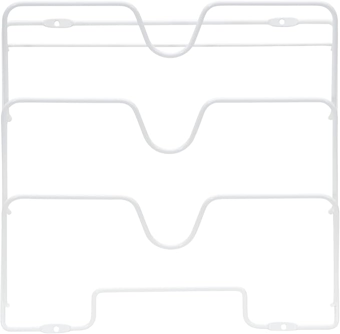 Household Essentials White Steel Door Mount Lid Rack