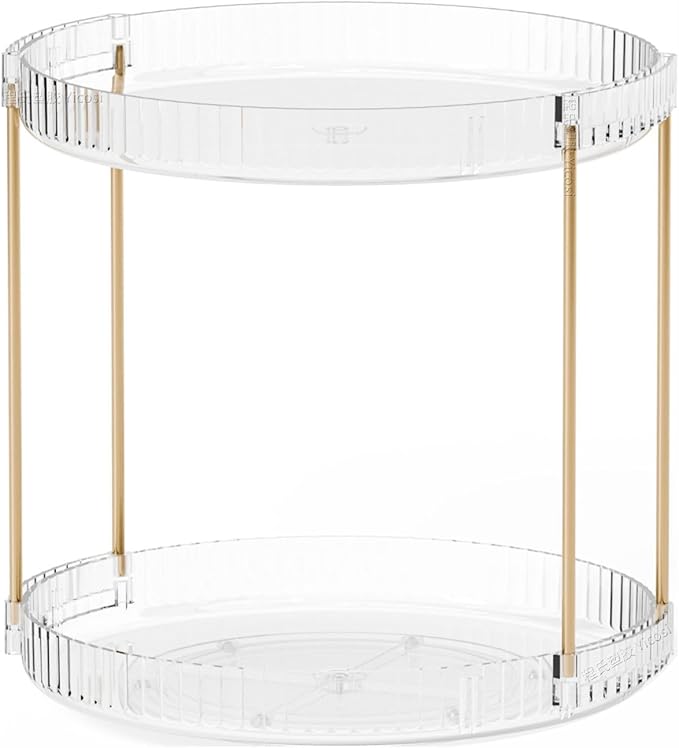 Yieach Acrylic 360 Rotating Makeup Organizer and Perfume Organizer (2 Tier)
