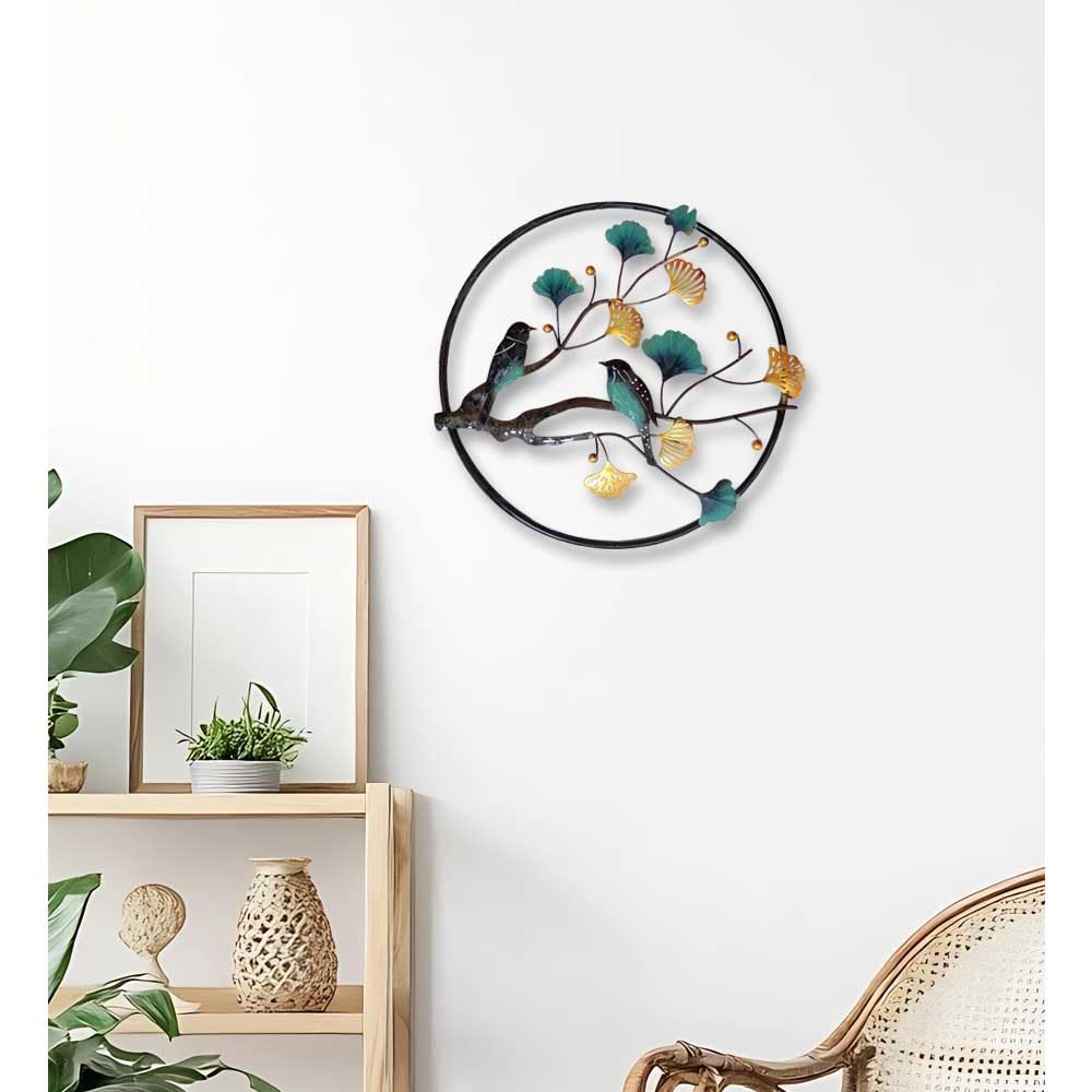 ITrixgan Metal Wall Art Bird on Tree Branch, Handcraft Decorative Bird Wall Decor for Living Room Bedroom Dining Room Office, Small Wall Art Hanging Decoration