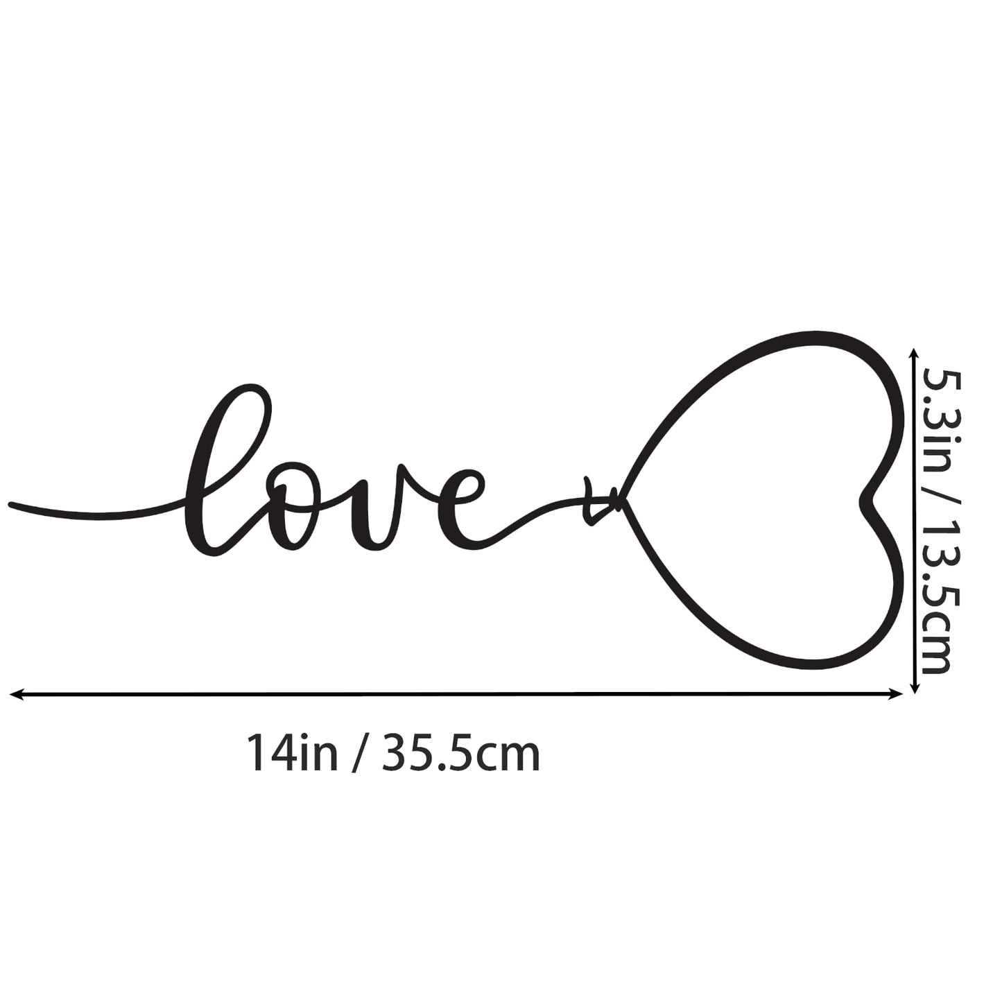 We Moment Love Metal Wall Decor-Love Heart Sign for Bedroom Office Home Decor-Valentine's Day Gifts-Black