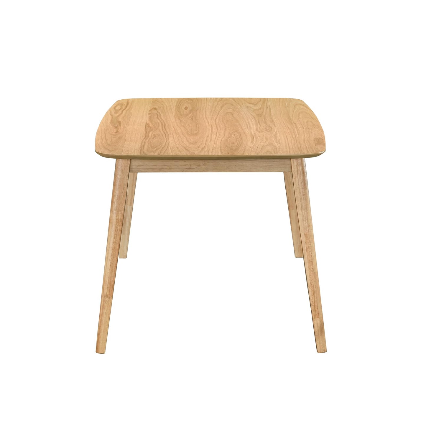 Acanva Modern Rectangular Dining Table for 6, Farmhouse Kitchen Dinner Tables with Tapered Wood Legs, Oak