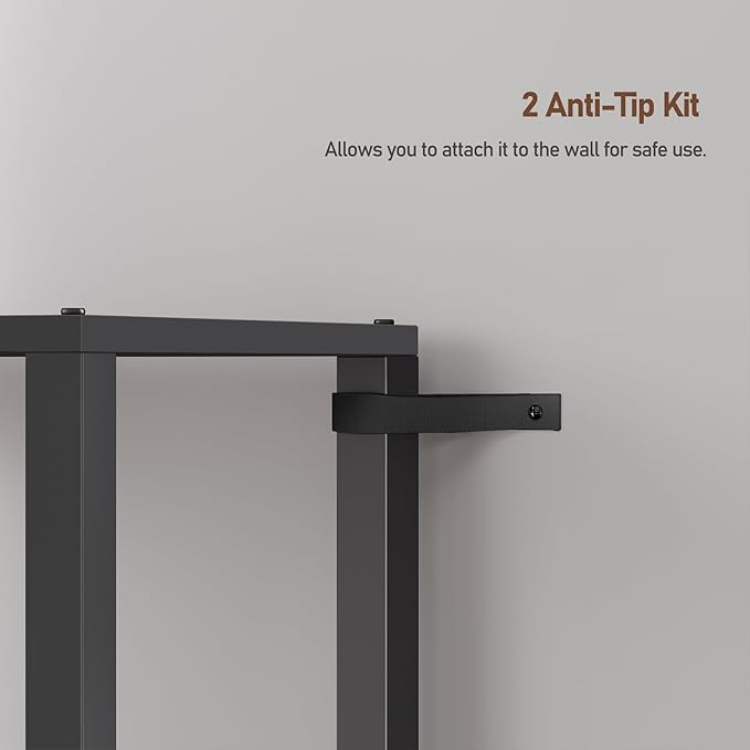 TUTOTAK Bookshelf, 5-Tier Tall Book Shelf, Narrow Bookcase for Small Space, DIY Stackable Bookshelf, for Living Room, Office, Study, Entryway, Industrial, Black BS01BK005