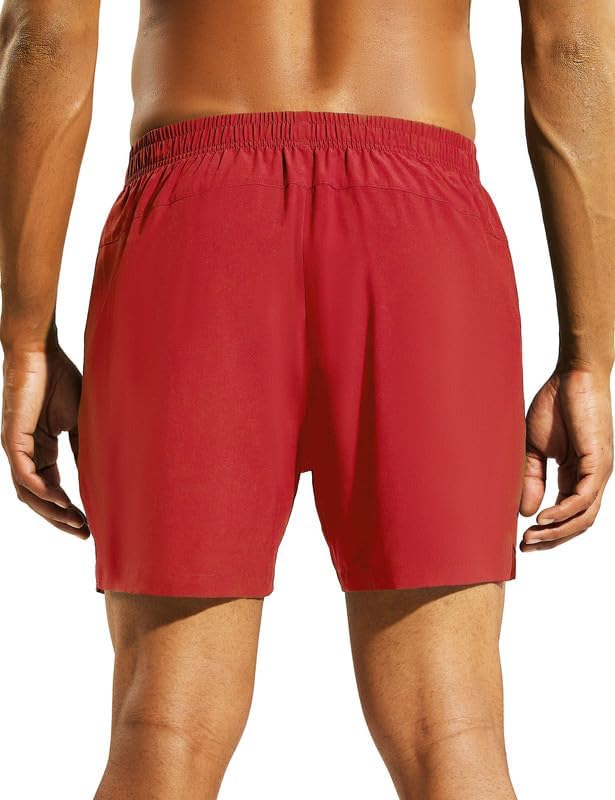 Nepest Men's 5?™â€?Athletic Running Shorts with Pockets, Lightweight Quick Dry Gym Workout Training No Liner Shorts