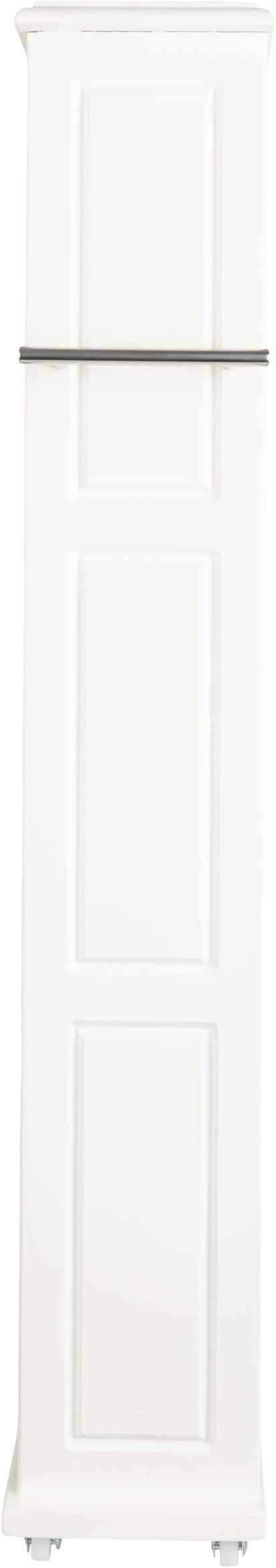 Lavish Home 3-Tier Slim Rolling Storage Cart - 25” x 5.7” Narrow Rolling Cart with Handle and Wheels for Bathroom, Laundry Room, and Kitchen Organization - Pull-Out Home Organizers (White)