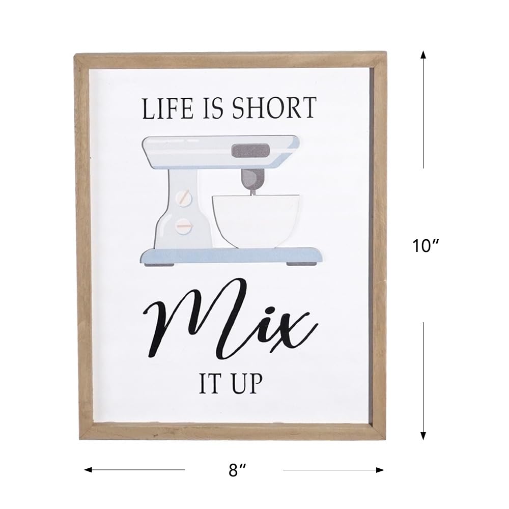 3 Pack Wooden Kitchen Wall Decor Dining Room Decor Dining Room Decoration Baking Themed Wall Plaques Funny Baking Kitchen Wall Decor Set 8x10 Rustic Farmhouse Wood Signs with Humorous Quotes