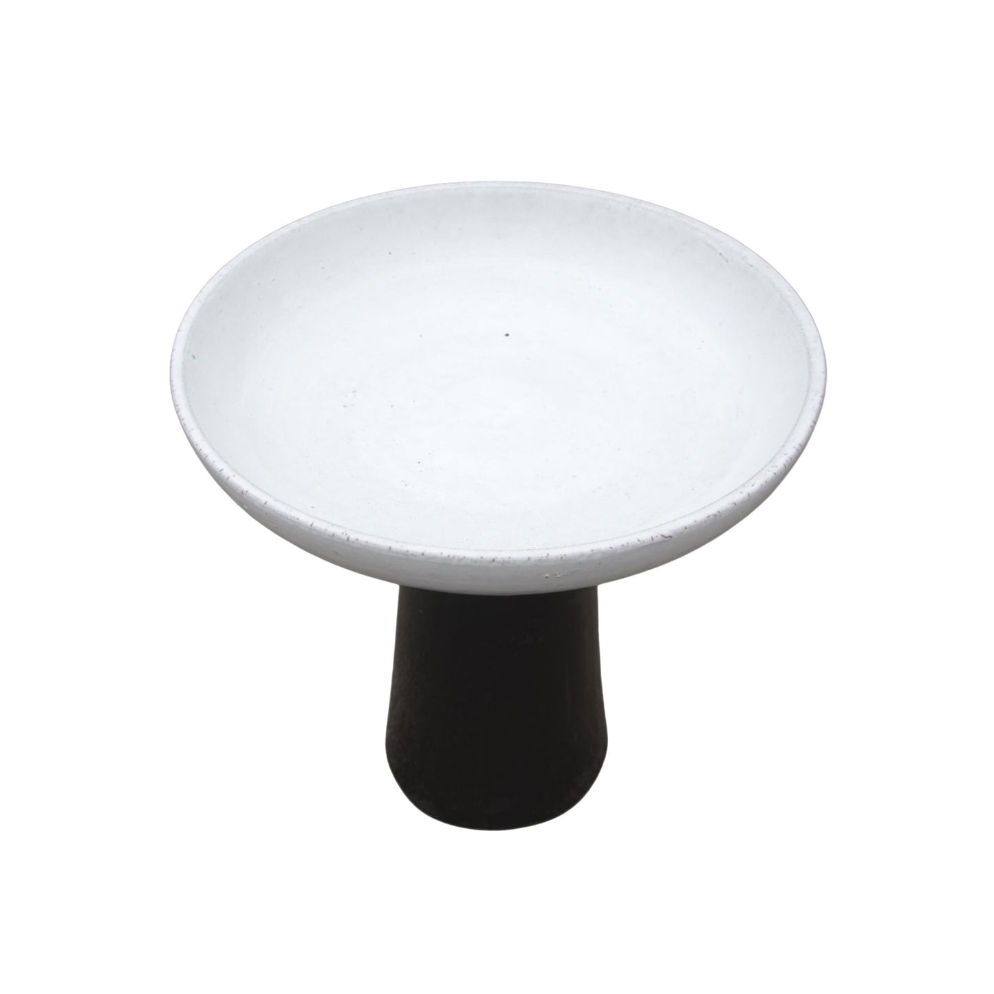 Ten Thousand Pots Ceramic Bird Bath Bowl Top and Black Stand
