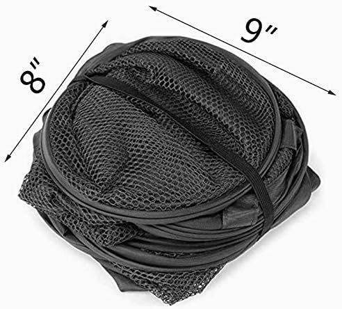 2 pop-up Laundry Hamper, Foldable mesh Laundry Baskets (Each with 2 Reinforced Handles), Black ……