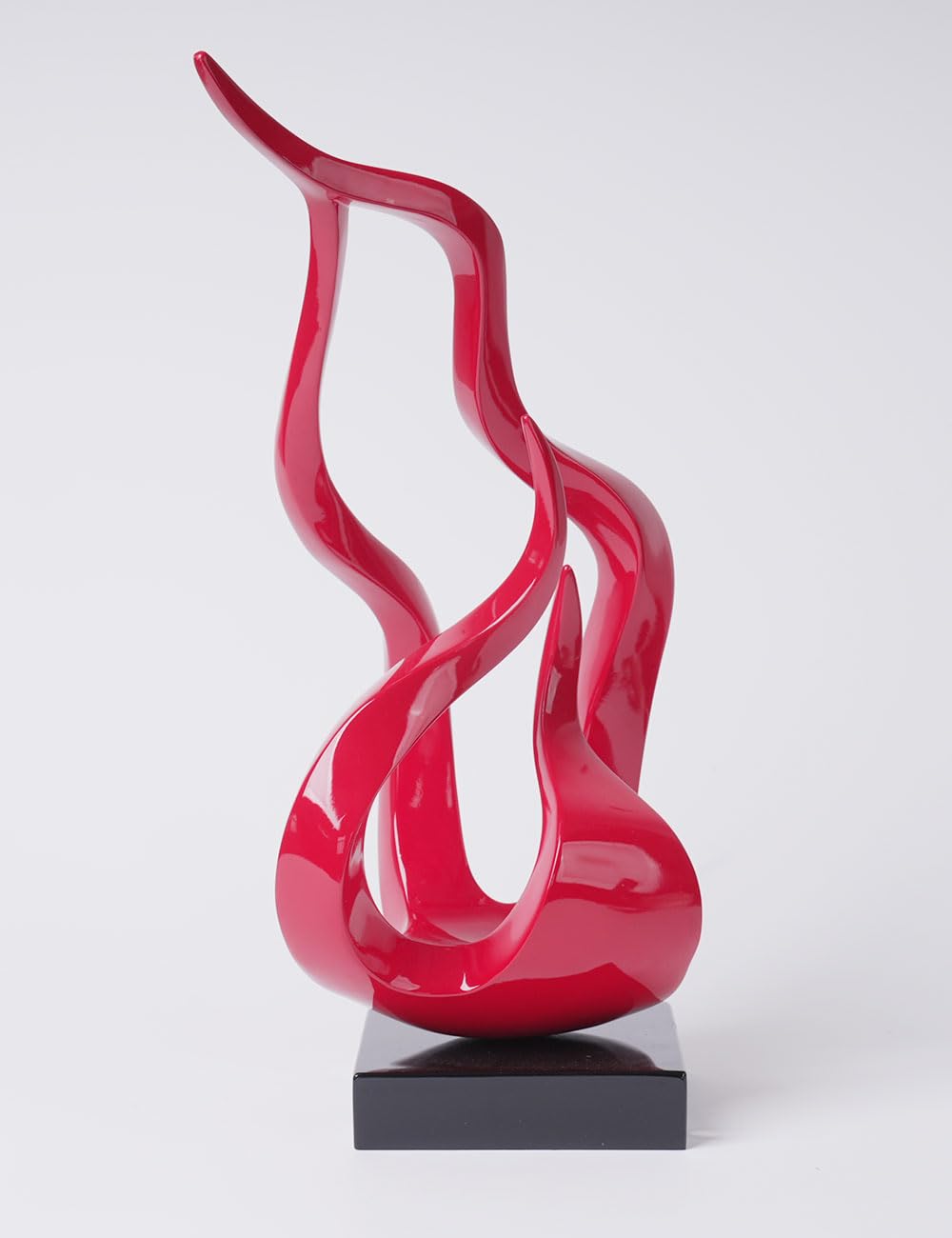 NENBOLEC Abstract Sculpture Decor Modern Art Gift Holy Flame Figurine Statue for Bookshelf Table Desktop Office Red 16.5 Inch