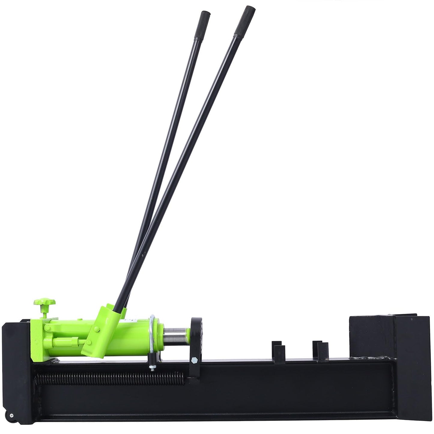 SRECELL 10 Ton Manual Hydraulic Log Splitter, Horizontal Steel Beam Wood Splitter with Wheels, Portable Cordless Firewood Splitter for Fireplace, Stove & Outdoor Use