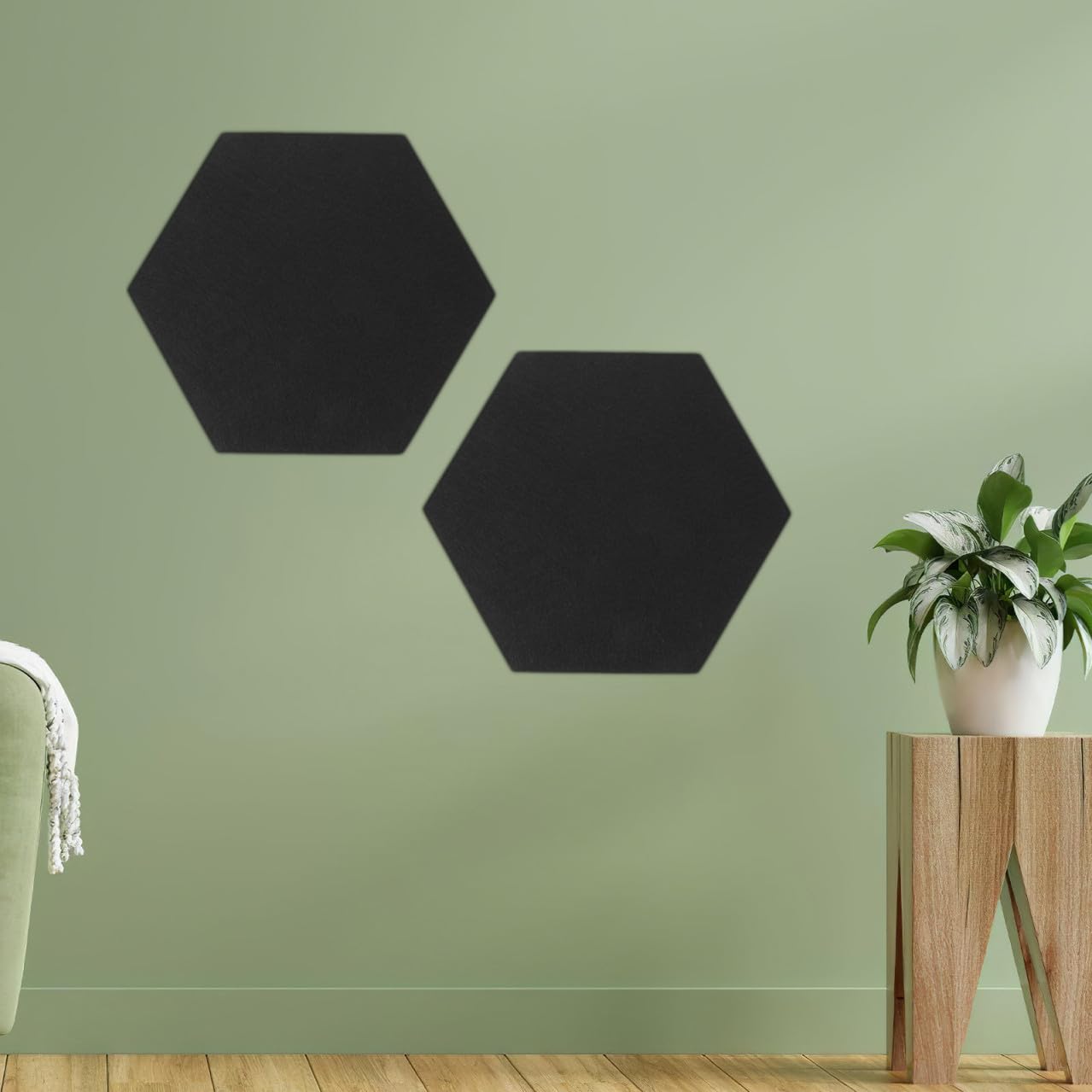 Uonlytech 10pcs Felt Message Board Wall Decor Photo Display Board Easy Install Wall Sticker for Home Decor