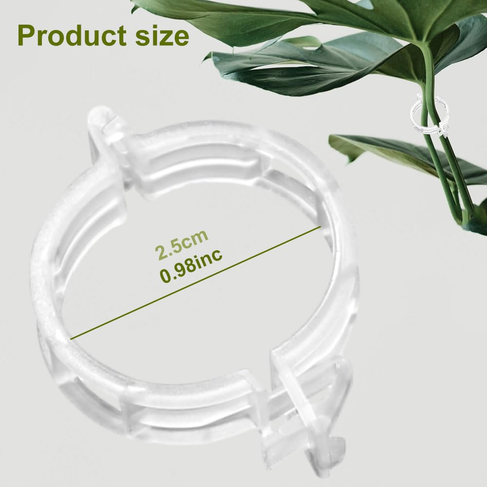 Thickened Plant Fixing Clip 100Pcs, 2025 Summer New Tomato Grape Vine Vegetables Plant Fixing Clips, Upgrade Plant Support Clips Reusable Garden Clips Secured Plastic Plant Clip (50, Black)