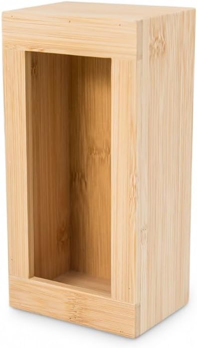 Lipper International Bamboo Storage Bag Organizer Holder and Dispenser for Kitchen Drawer or Countertop, Snack/Sandwich Size
