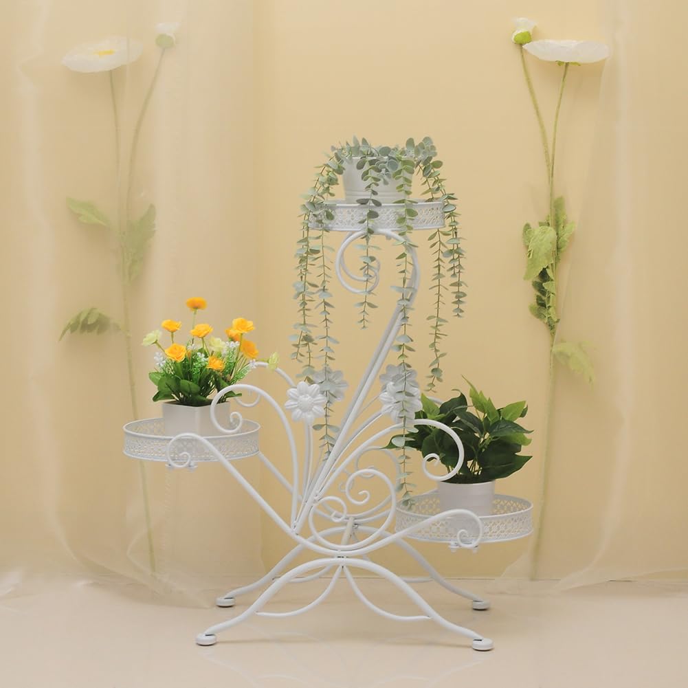 Cre Cra 3 Tier Plant Stand New Metal Flower Shelves Plant Display Stand Indoor Outdoor Patio Plant Rack Flower Pot Holder