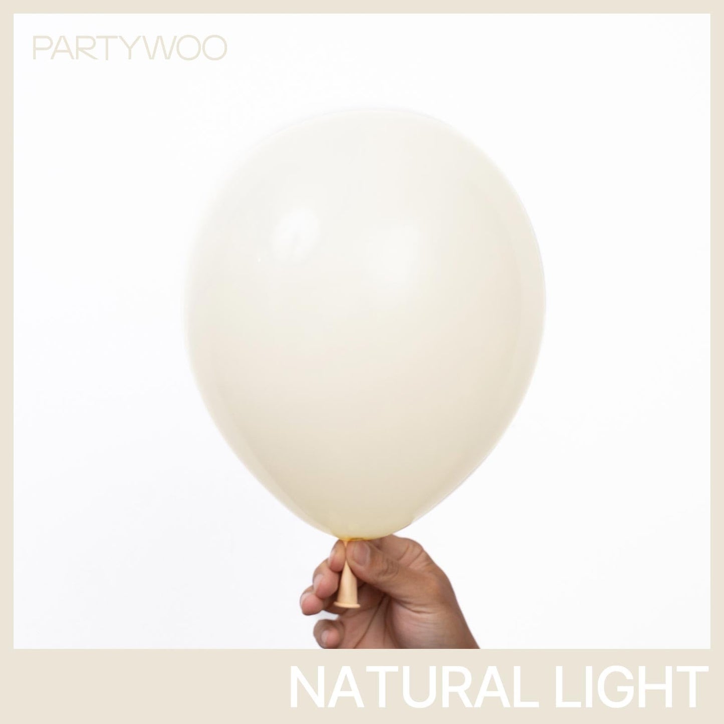 PartyWoo Beige Balloons 155pcs Different Sizes of 18 12 10 5 Inch Cream Ivory Balloon Arch Kit Garland for Wedding Bridal Graduation Baby Shower Easter Birthday Tea Boho Party Decorations White-Q08