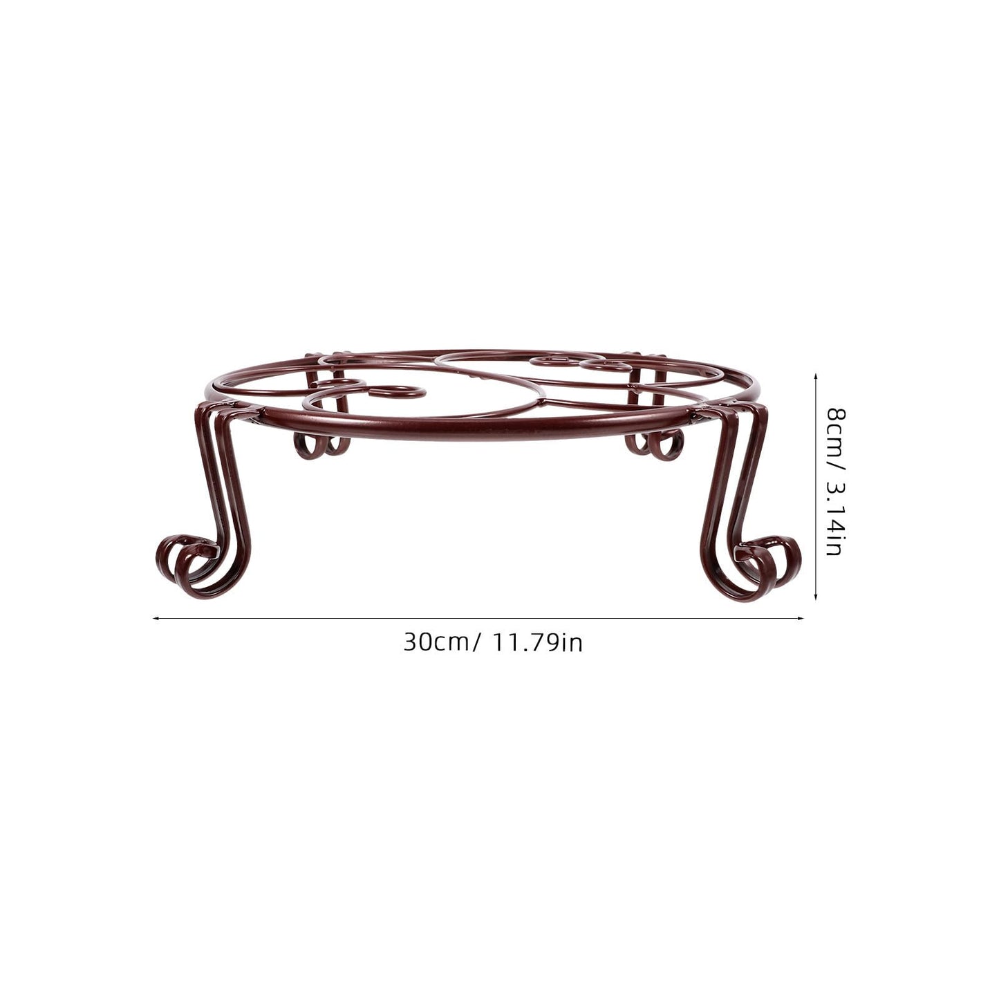 Operitacx Wrought Iron Plant Stand Single Layer Metal Flowerpot Rack Farmhouse Plant Holder for Indoor Outdoor Use Antique Copper Finish
