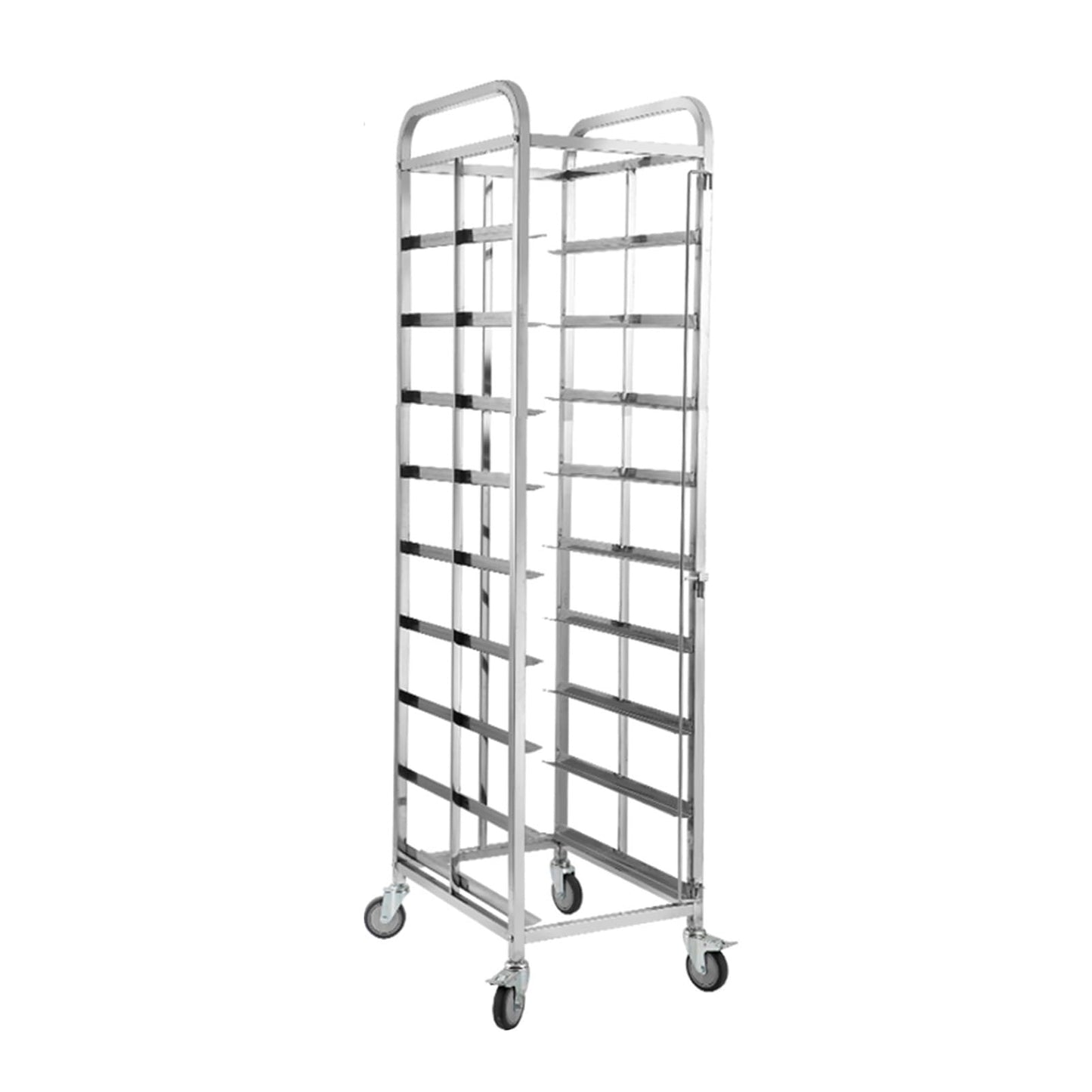 GenSDH 15-Tier Heavy Duty Rack with Wheels, Stainless Steel Baking Tray Storage Trolley for Commercial Kitchen, Bakery, Food Service Organization