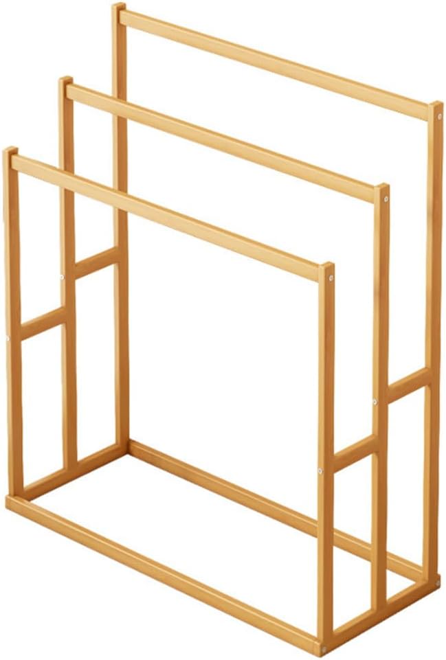 Wooden Blanket Ladder, Multi-Tier Freestanding Blanket Rack, Rustic Quilt Rack and Wood Towel Rack Stand, Farmhouse Decorative Ladder for Bathroom and Living Room, Holds Towels, Blankets, Quilts