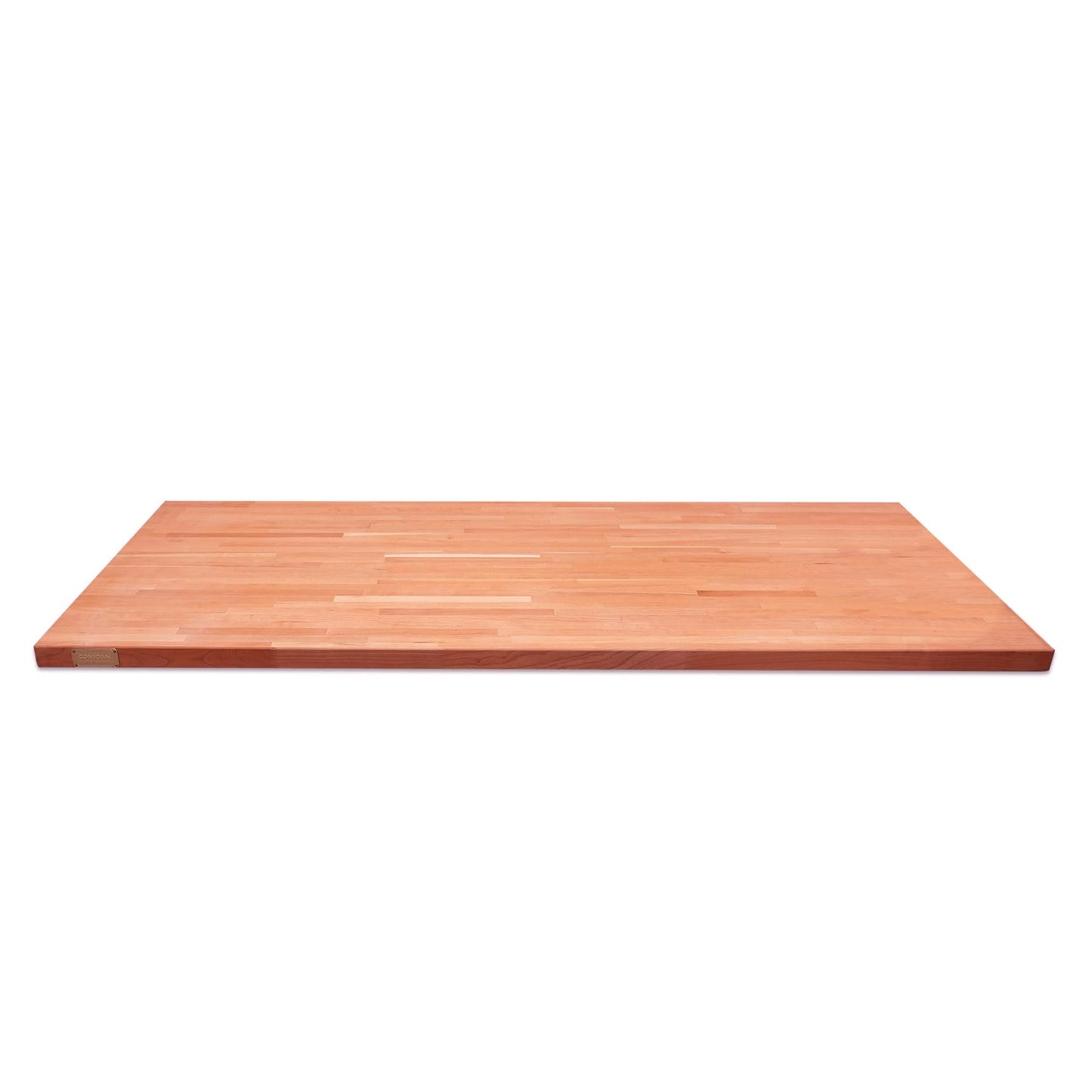 CONSDAN Butcher Block Counter Top, USA Grown Cherry Solid Hardwood Countertop, Wood Slabs for Kitchen, Reversible, Both Side Polished, Prefinished with Food-safe Oil, 1.5" Thickness, 42" L x 25" W
