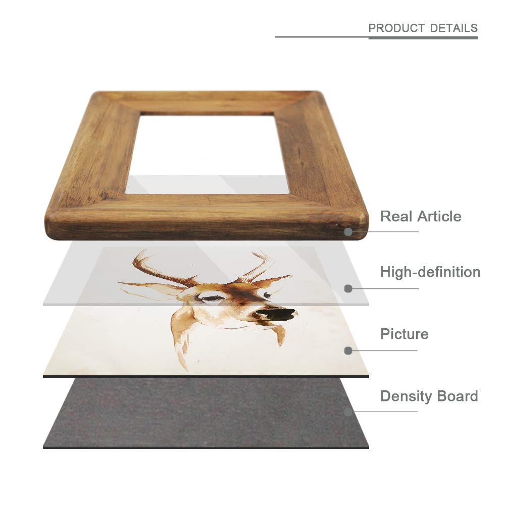 icheesday Rustic Picture Frames 11x14, Made of Brown Solid Wood for Wall Mounting Display Photos Diploma Certificate Award
