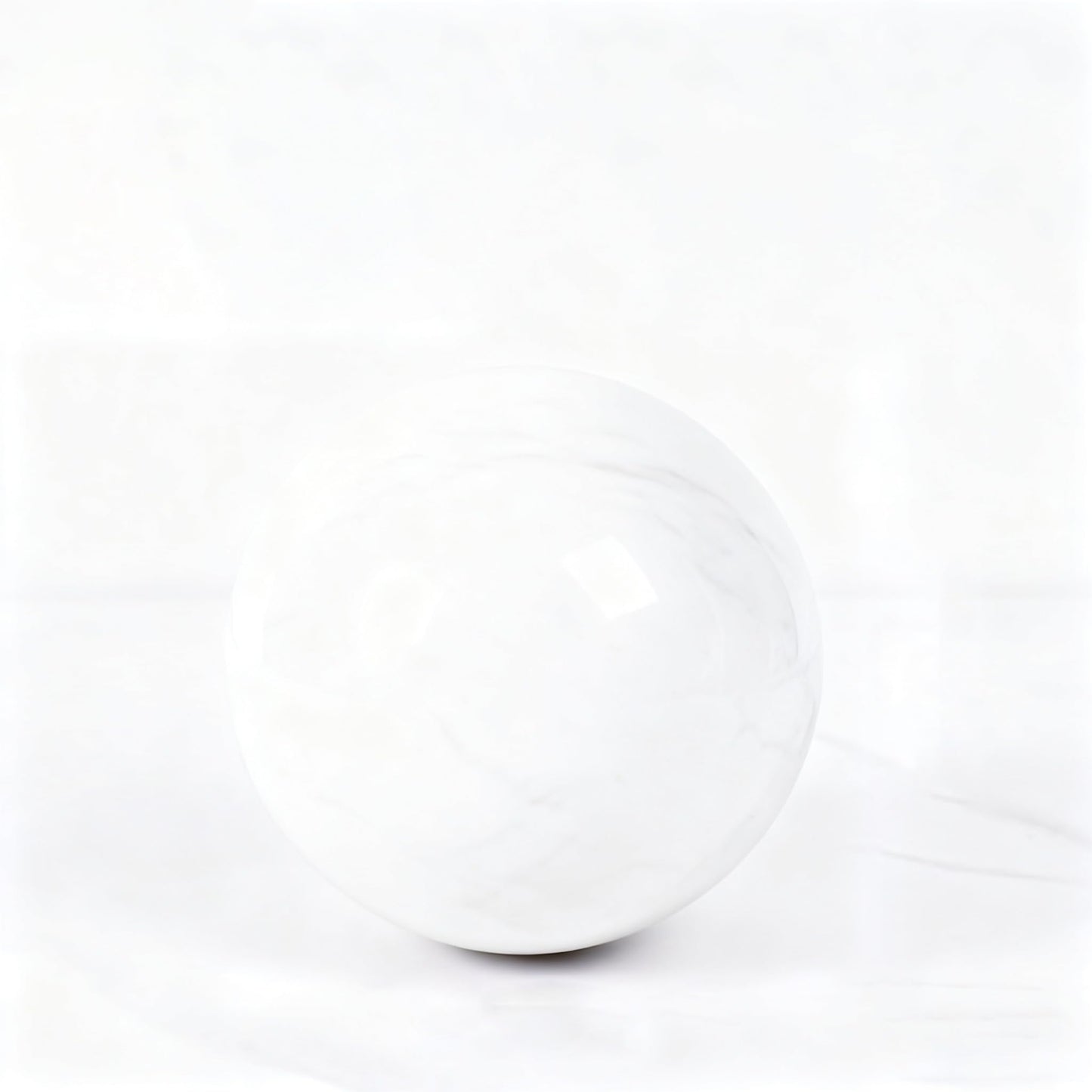 SIRIZEN-DIVING White Natural Marble Decorative Sphere Set, Heavy Solid Stone Balls for Home Decor, Bedroom, Entryway, Hotel, Dining Room Tabletop Display (8cm Diameter)