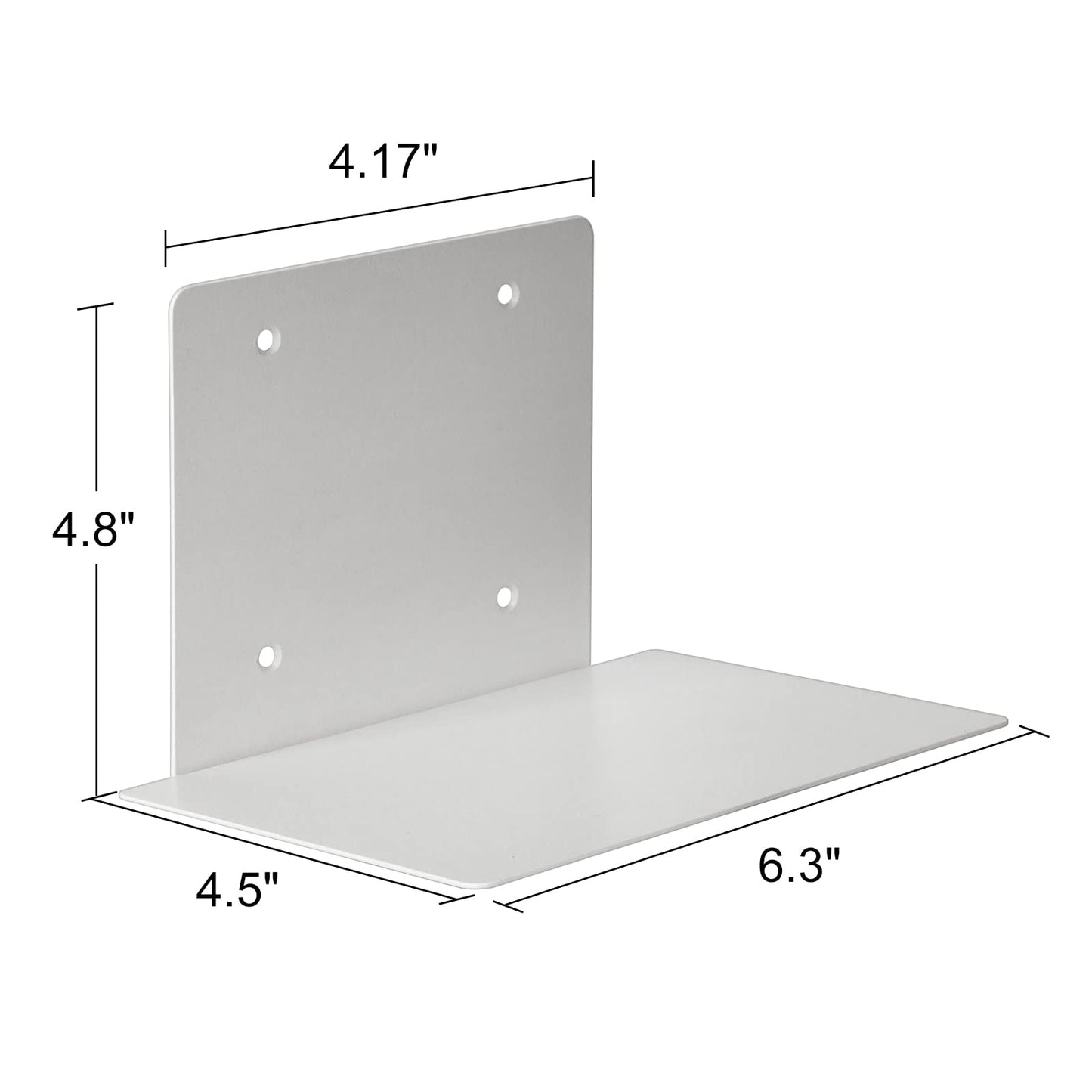 ECOSEAO Floating Book Shelves for Wall, Heavy-Duty Book Organizers, Iron Wall Mounted Shelves for Home Office Classroom Library, White Large (4)