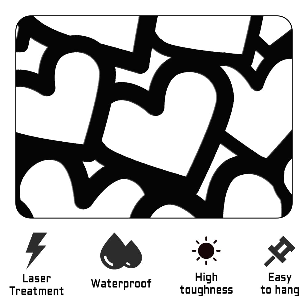 XORT Heart Wall Decor, Metal Love Heart Wall Art, Heart Metal Art, Love Sign for Valentine's Day Bedroom Living Room Decoration, Black, Iron