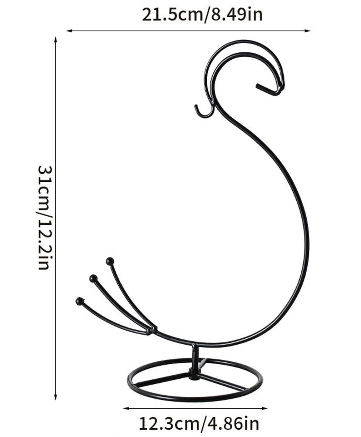 Maibloln Ornament Display Stand Hanger Rack Hook Chrismas Ornament Party Decoration Holder Air Plant Flower Pot Hanging Terrarium Home Office Decoration