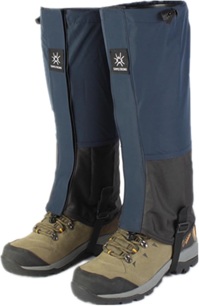 Waterproof Hiking Gaiters,Snow Boot Gaiters with Rubber Foot Strap,Lightweight and Adjustable,for Men and Women Hiking,Skiing,Mountaineering,Walking,etc.