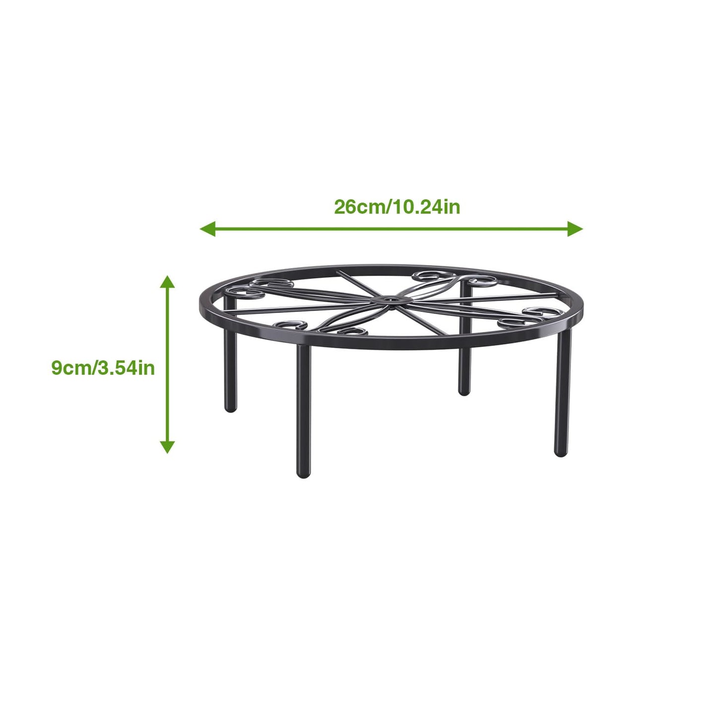 bussdis 10.24IN Short Plant Stand-Heavy Duty Flower Pot Stand, Potted Plant Holder, Anti-rust Metal Plant Pot Shelf for Room Indoor and Outdoor Courtyard, Gardens.