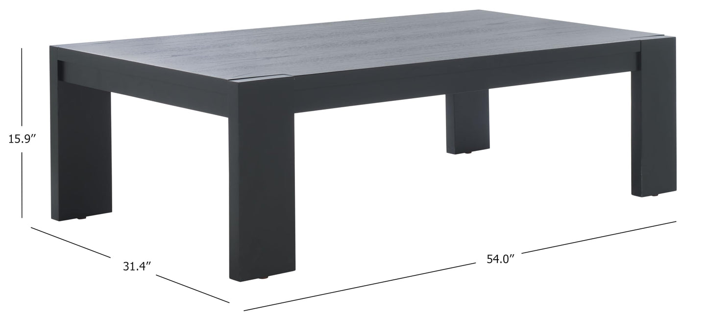 SAFAVIEH Couture Collection Nikole Black Rectangle Coffee Table