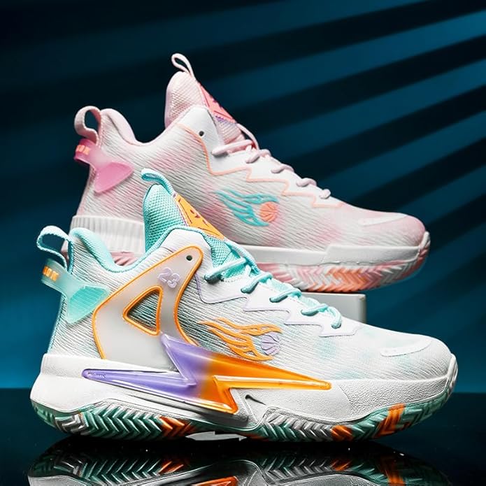 Basketball Shoes for Womens and Mens, Breathable Non Slip Outdoor Casual Unisex-Adult Fashion Sneakers