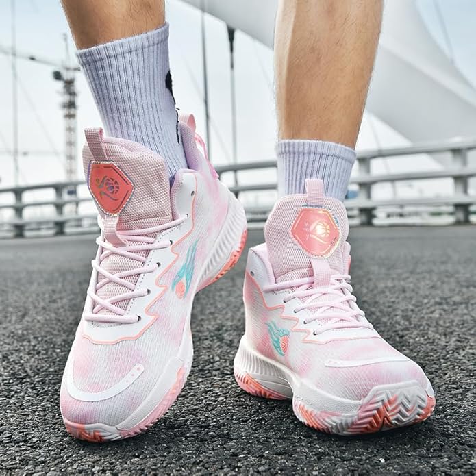 Basketball Shoes for Womens and Mens, Breathable Non Slip Outdoor Casual Unisex-Adult Fashion Sneakers