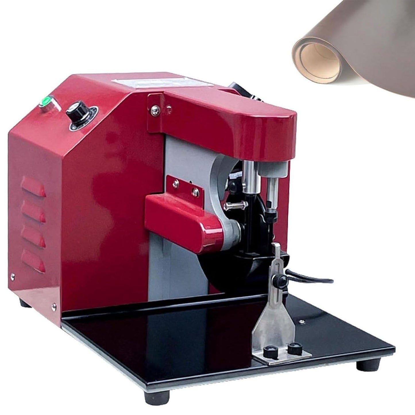 50W Professional Leather Edge Dye Tool, Electric Leather Edge Oiling Machine with Adjustable Thickness, Edging Coat Machine Kit, Dual Speed Control for Leathers Working Treatment