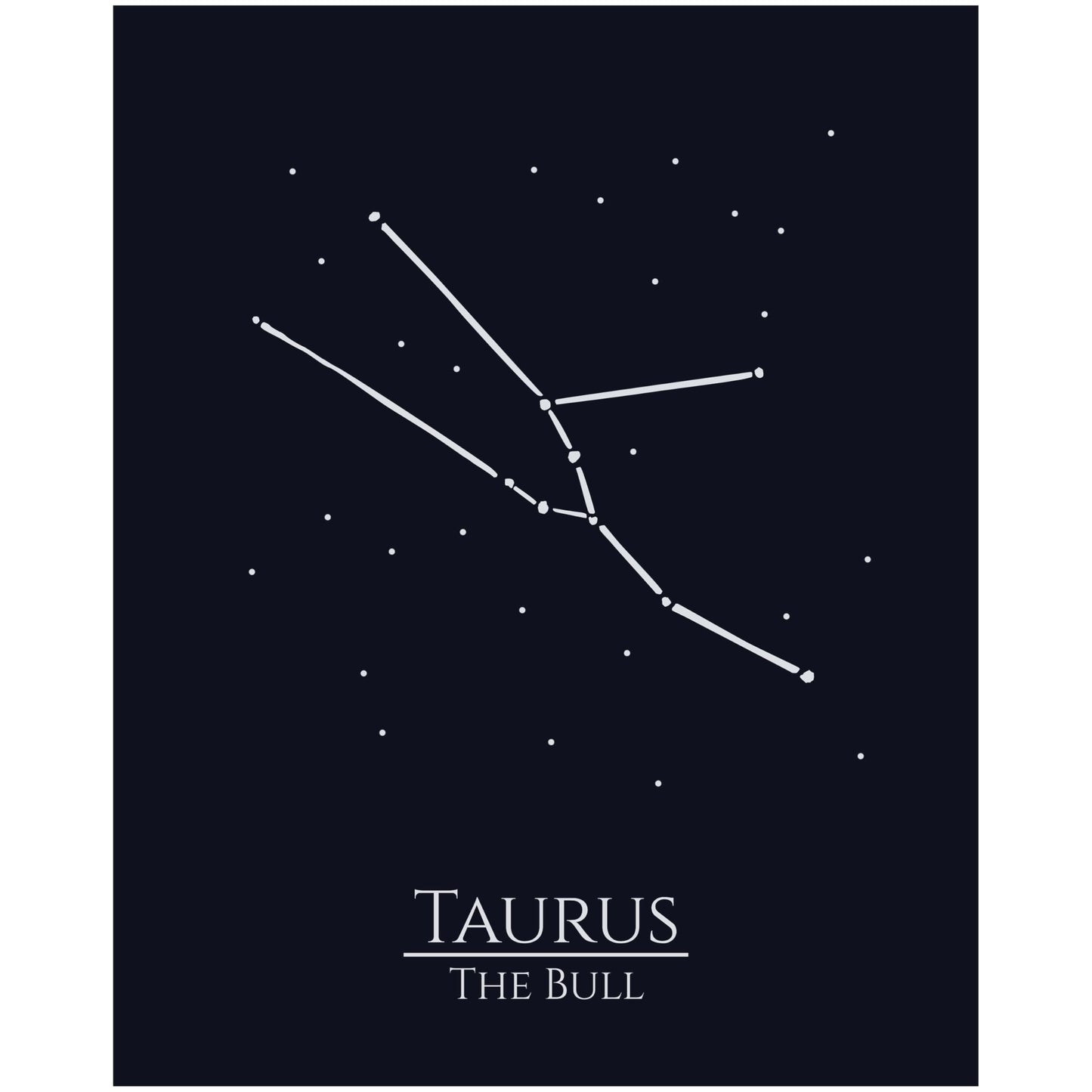 AMERICAN LUXURY GIFTS Zodiac Wall Art – Taurus Constellation Poster 8x10, Astrology Wall Art Print in Midnight Black – Taurus Horoscope Sign Gift for Women, Celestial Decor for Bedroom or Office