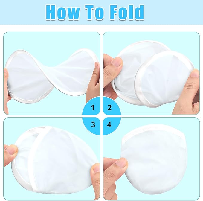 Mototo 108 Pieces Foldable Flying Disc Fans with Bag Folding Pocket Toy Set DIY Creative Gift Handheld Fabric Fan for Fun Party Favors Summer Outdoor Activity Game Halloween, White