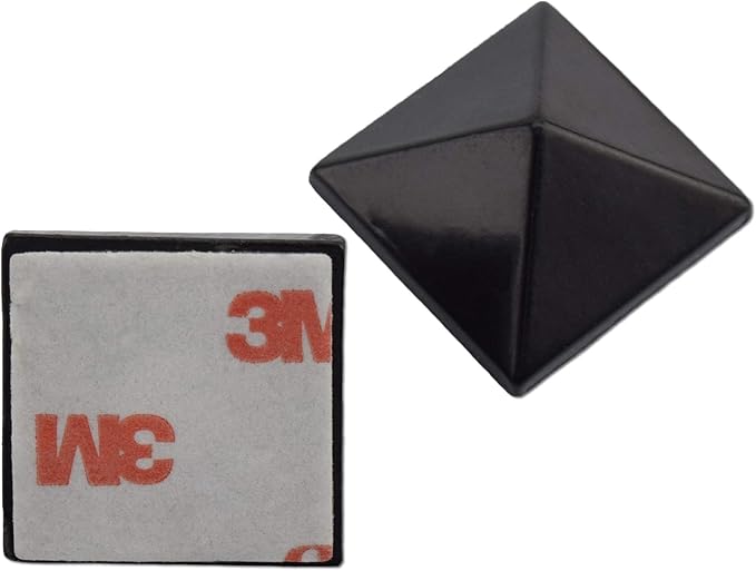 RaceWax Full Set of Nine Metal Pyramid Studs Stomp Pad 9 Black - (PC-2990)