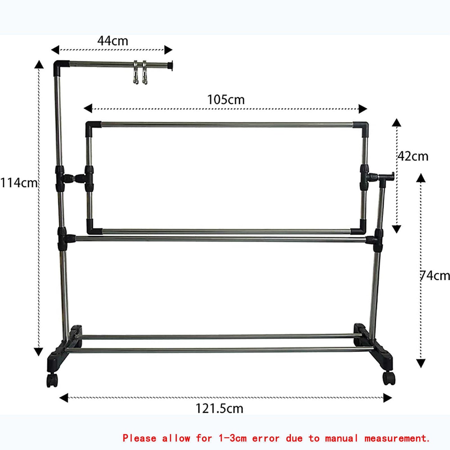 ELUKHT Adjustable Needlework Floor Frame for Cross Stitch and Embroidery, Standing Craft Stand and Lap Table for Sewing and Art, Convenient Holder for Creative Projects.