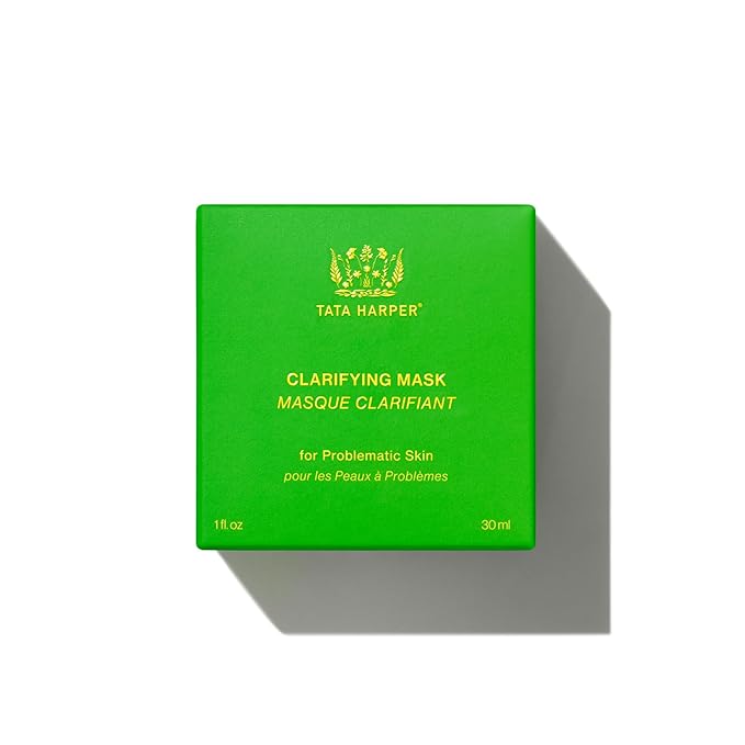 Tata Harper Clarifying Mask, BHA Face Mask for Blemishes, Exfoliating Face Mask with AHA's, Natural Skincare, 30ml