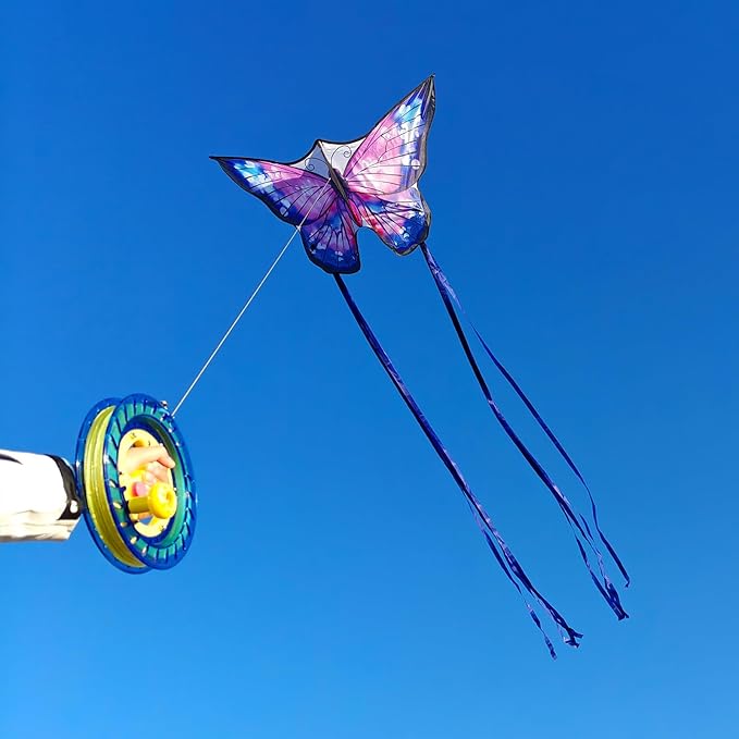 Mint's Colorful Life Butterfly Kite for Kids & Adults Easy to Fly, Large Single Line Kites with 300ft String Kite Handle