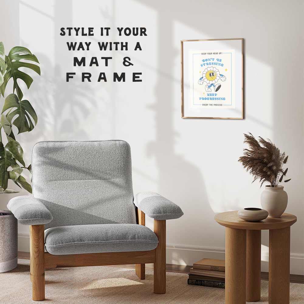 Positive Quotes Wall Decor for Office - Trendy Retro Wall Art - Womens Office Decor - Haves - Inspiring Art - Happy Home Decoration Motivational poster