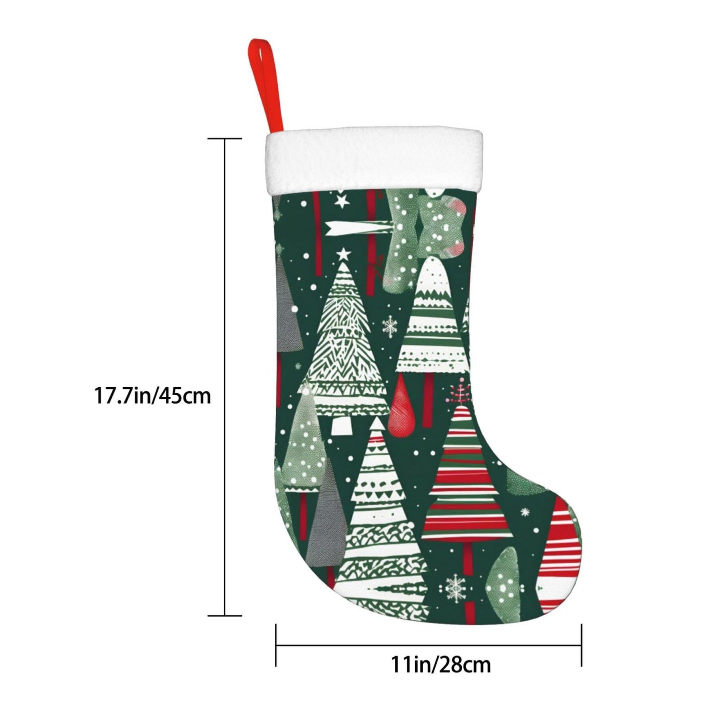 HJKTVDRQ Christmas Trees Print Classic Decorative Socks Stylish Traditional Christmas,Luxurious Gift for Festive Season