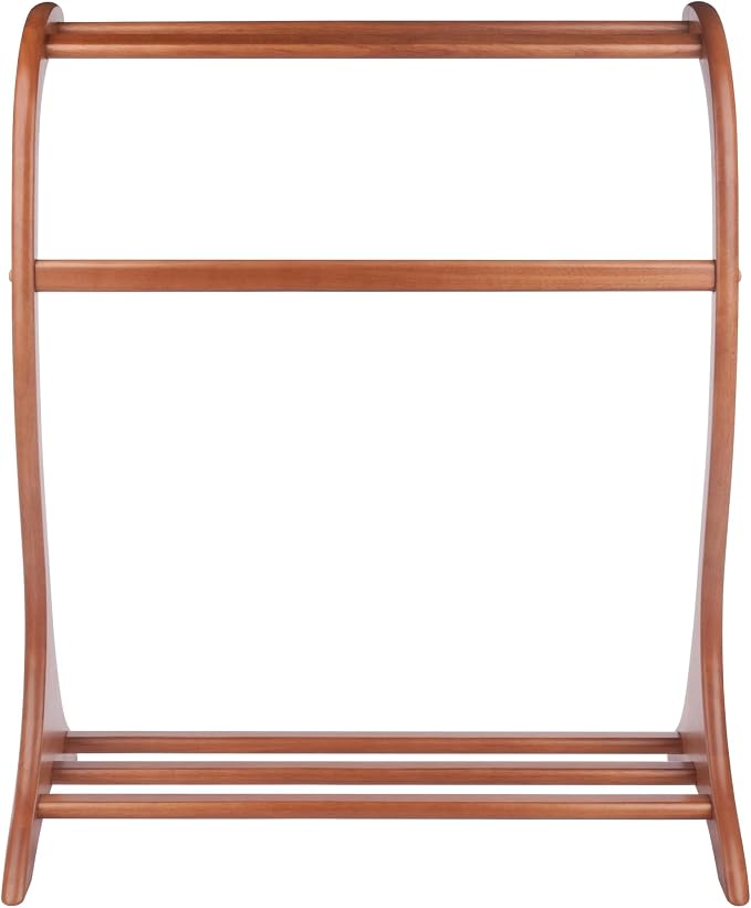 Winsome Bella Blanket Rack in Teak Finish